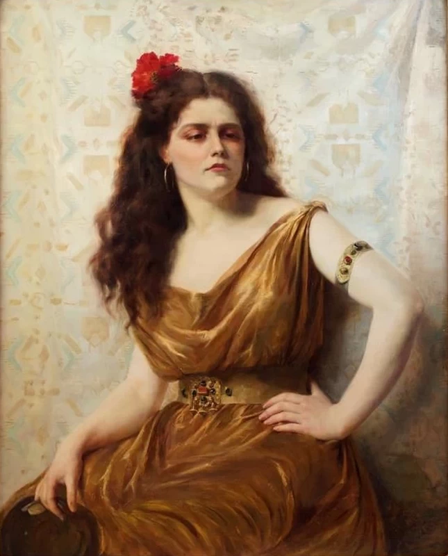 Ritratto di una delle donne sensuali e meditabonde